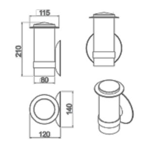 Arandela Policarbonato Reta