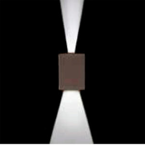 Arandela Policarbonato com 2 Fachos 1 Aberto 1 Fechado