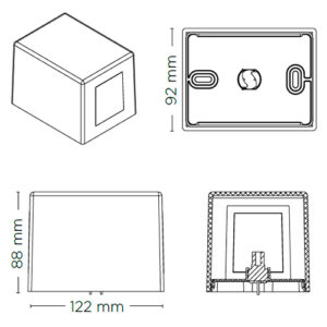 Arandela com efeito de 2 fachos, cria um lindo efeito luminoso. Design sofisticado e moderno combina com qualquer tipo de ambiente trazendo ainda mais beleza e estilo a sua decoração. Ideal para ser usada em áreas externas e internas, fácil instalação. Resistente a maresia