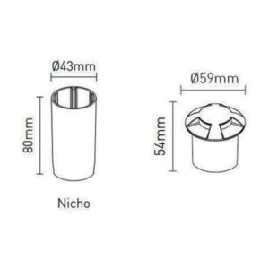 Balizador de Piso 4 Saída Direcional com LED Integrado