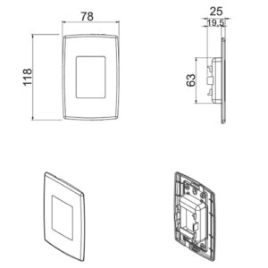 Embutido de LED Frente Plana Indireto