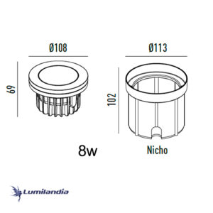 Embutido de Solo Piso Flat IN Assimétrico com LED Integrado e Antiofuscante