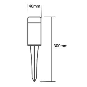Espeto de Jardim Balizador com LED Integrado 2W