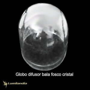 Globo de Vidro para Luminária Sinaleiro Bala Fosco