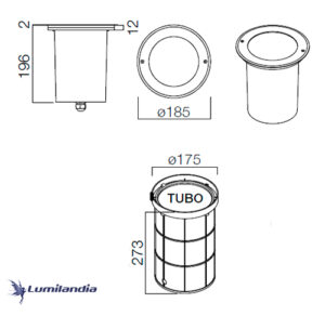 Luminária Embutida de Solo Em Inox LED Integrado 25W