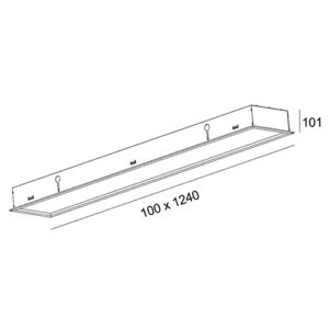 Luminária Embutir Retangular com LED Integrado 31W