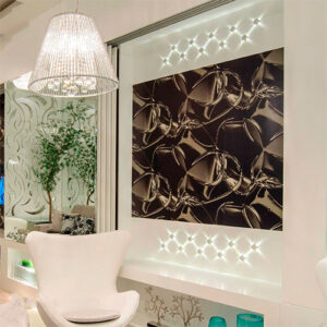 Mini Arandela 4 Feixes de Luz Pequena Estrela com LED Integrado