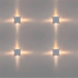 Mini Arandela 4 Feixes de Luz Pequena Estrela com LED Integrado