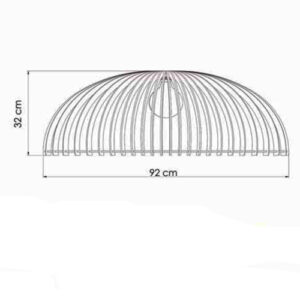 Pendente Madeira Cúpula Aletada