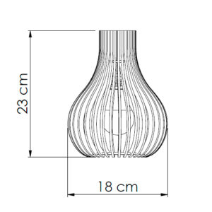 Pendente Madeira Globo Pequeno