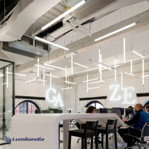 Pendente Tubular para 2 Lâmpadas Tubo LED 2 Canopla e 2 Cabos