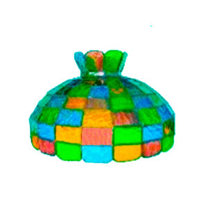 Pendente Vitral Estilo Tiffany Vintage Quadriculado