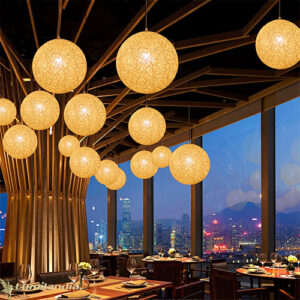 Pendente de Fibra Natural de Juta Ninho