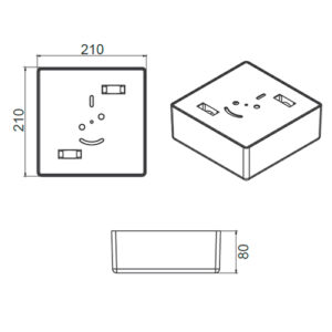 Plafon Drops Quadrado em Plástico Polietileno