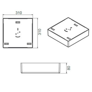 Plafon Drops Quadrado em Plástico Polietileno
