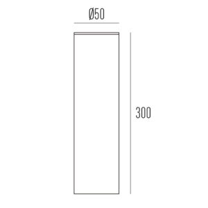 Plafon de Sobrepor Tubular com LED Integrado