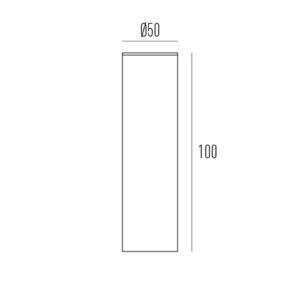 Plafon de Sobrepor Tubular com LED Integrado