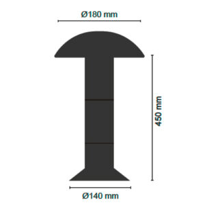 Postinho Balizador Cogumelo Rebatedor