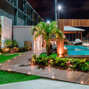 Embutido de Piso Solo com LED Integrado