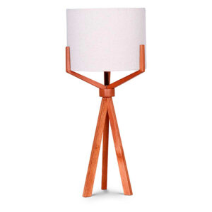 Abajur Sala de Madeira Tripé com Garra