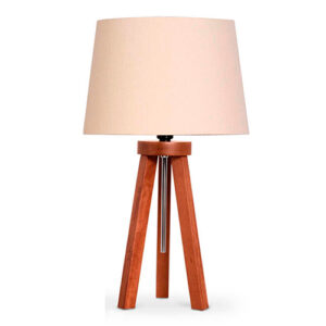 Abajur Sala de Madeira Triple Ref