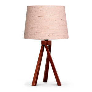 Abajur Sala de Madeira Triple Walking