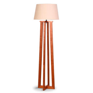 Luminária de Chão Madeira Coluna 4 Linhas