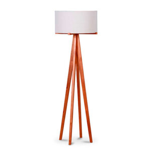 Luminária de Chão Madeira Colunas Quadripes com Garra