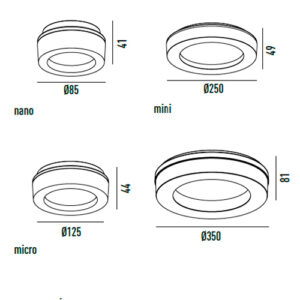 Plafon Aurea Redondo com LED Integrado 4W, 11W, 22W, 26W ou RGB