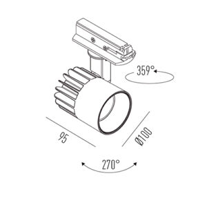 Spot de Sobrepor Siri Trilho com LED Integrado 10W