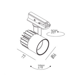 Spot de Sobrepor Siri Trilho com LED Integrado 6W
