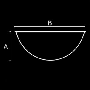 2 de 500mm em Acrílico Leitoso