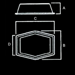 Lente Luminária Pública Hexagonal de Policarbonato