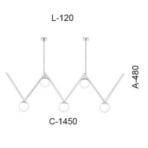 Luminária Lustre Moderno 5 Globos em W