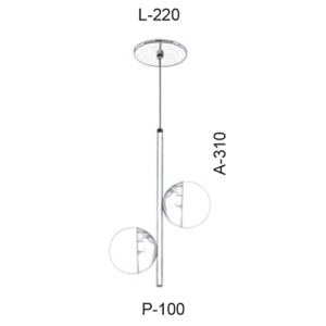 Luminária Pendente Vertical Globo Duplo