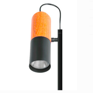 Luminária de Mesa Abajur Alumínio e Madeira Spot Direcionado