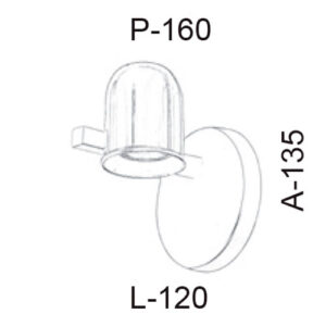 Luminária de Parede Arandela Botão Baixo