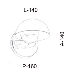 Luminária de Parede Arandela Meia Bola Globo Espelhado LED Integrado
