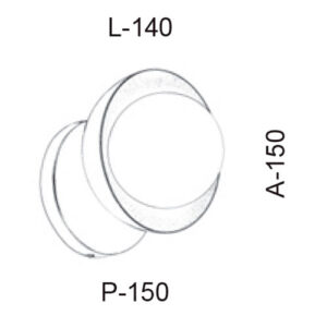 Luminária de Parede Arandela Meia Bola com Globo