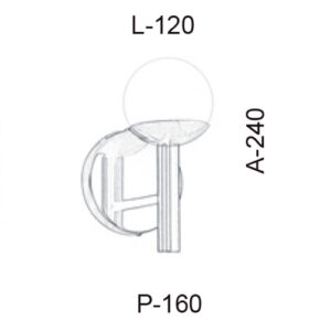 Luminária de Parede Arandela com Globo Simples