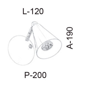 Luminária de Parede Arandela com Spot Cônico