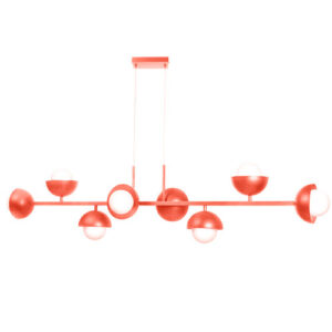 Luminária de Teto Pendente 8 Meia Bolas com Globo