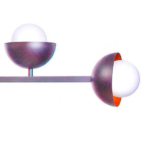 Luminária de Teto Pendente 8 Meia Bolas com Globo