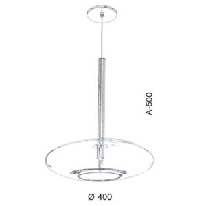 Luminária de Teto Pendente Plate Ovni de Vidro