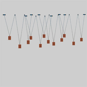 Luminária de Teto Pendente Tubo Madeira Triplo