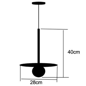 Luminária de Teto Pendente com Rebatedor de Acrílico