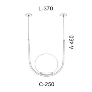 Luminária de Teto Pendente em U Globo Grande