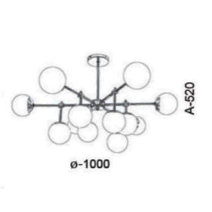 Luminária de Teto Plafon 12 Globos