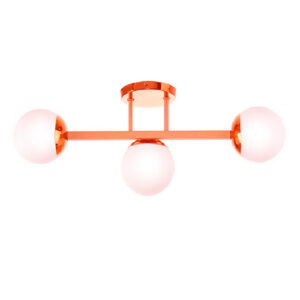 Luminária de Teto Plafon 3 globos Simples