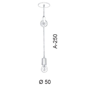 Luminária de Teto Plafon com 1 Roldanas 1 Lâmpadas